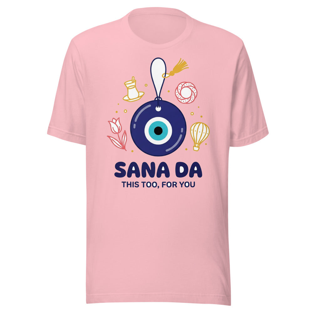 Sana Da Unisex T-Shirt, Roots & Talks - Pink