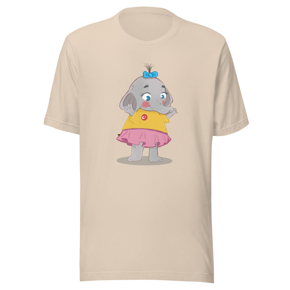 Filiz Elephant Unisex T-Shirt, Roots & Talks - Soft Cream