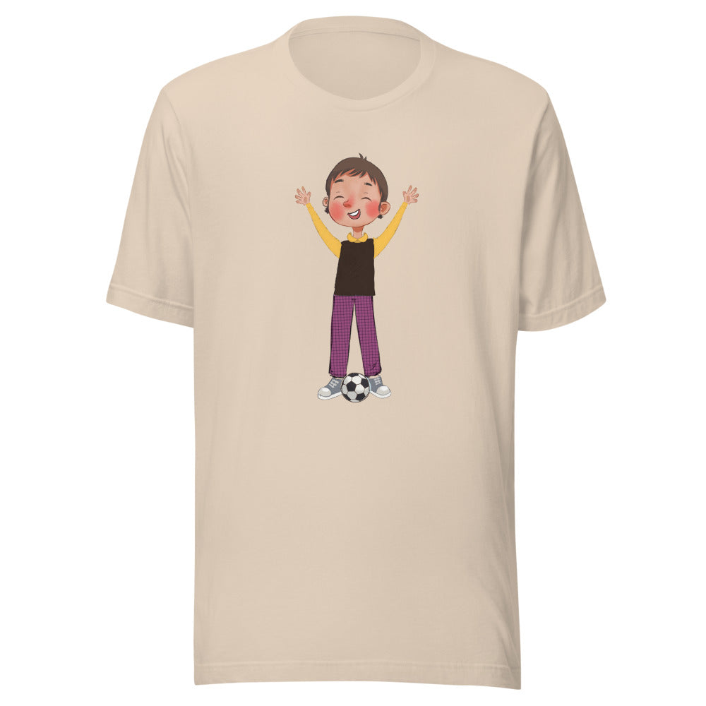 Gazi Character Unisex T-Shirt, Roots & Talks - Soft Cream