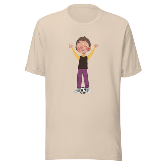 Gazi Character Unisex T-Shirt, Roots & Talks - Soft Cream
