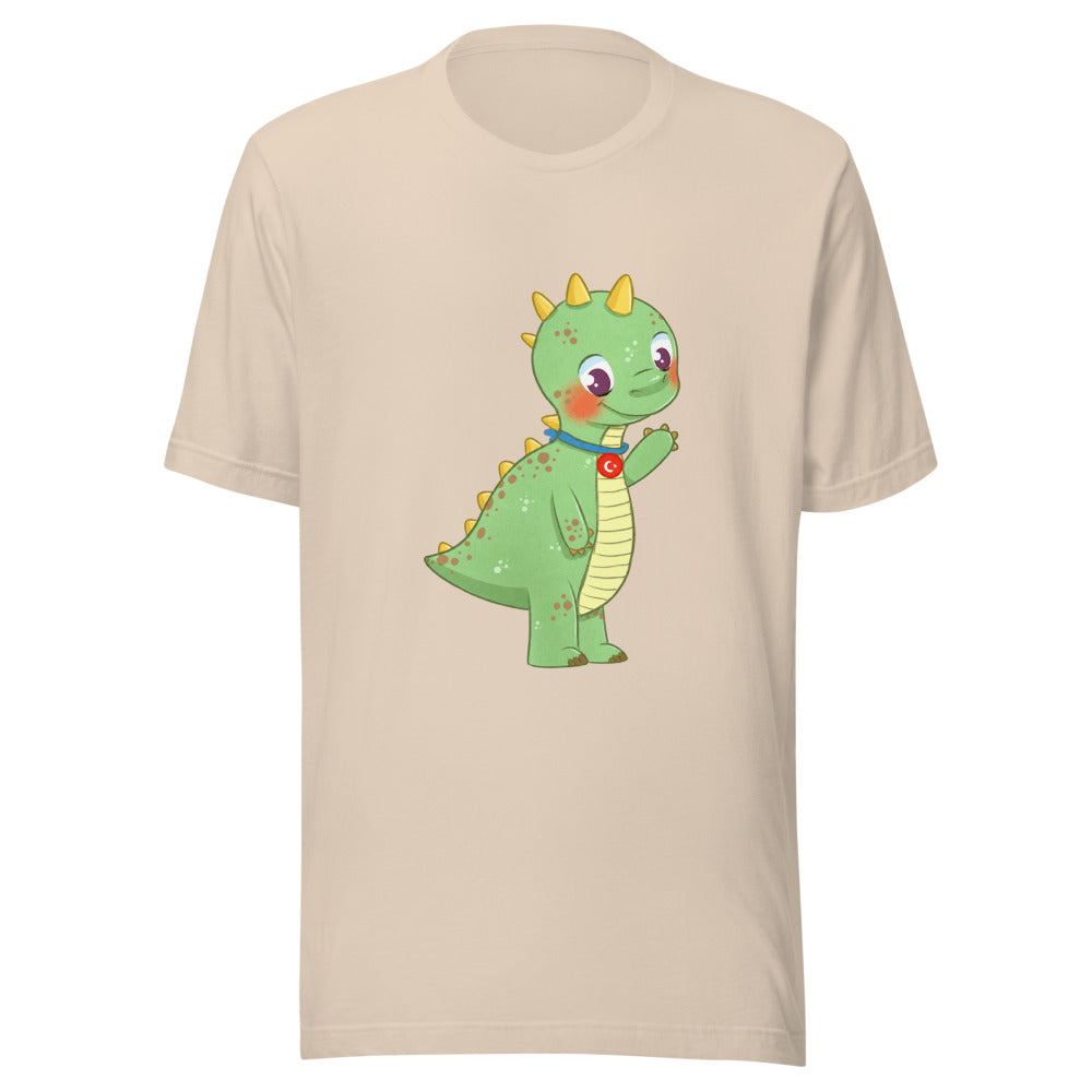 Dino Dinosaur Unisex T-Shirt, Roots & Talks - Soft Cream