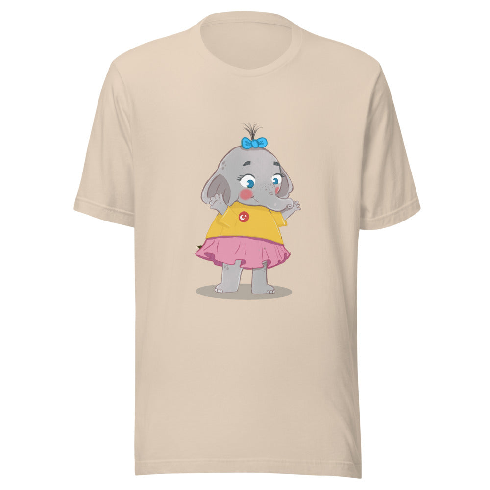 Filiz Elephant Unisex T-Shirt, Roots & Talks - Soft Cream