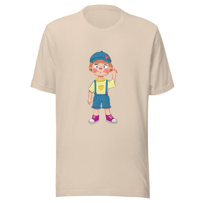 Giray Character Unisex T-Shirt, Roots & Talks - Soft Cream