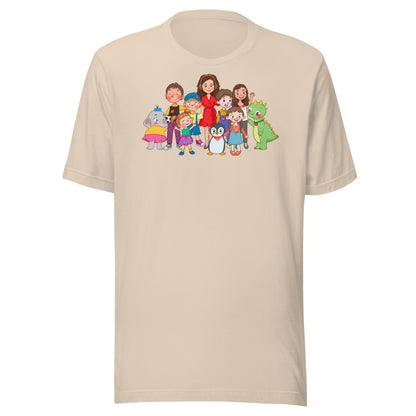 All the Characters Together Unisex T-Shirt, Roots & Talks - Soft Cream