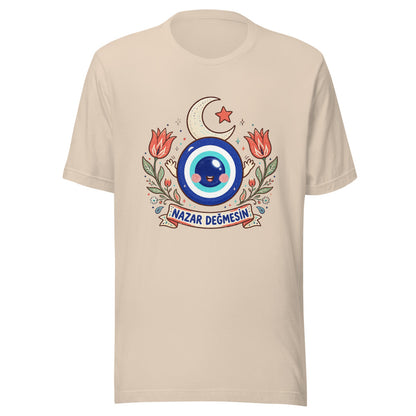 Nazar Değmesin Unisex T-Shirt, Roots & Talks - Soft Cream
