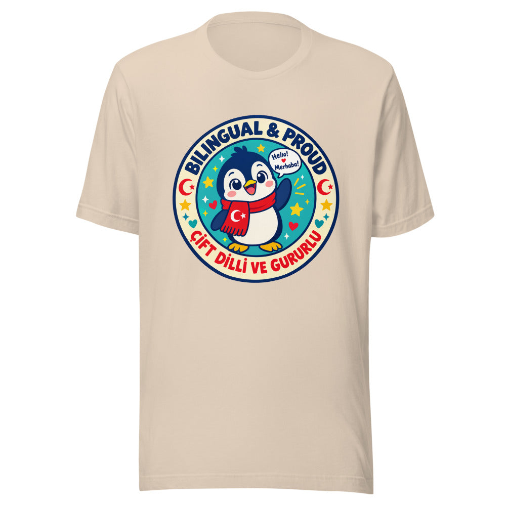 Bilingual & Proud Unisex T-Shirt, Roots & Talks - Soft Cream
