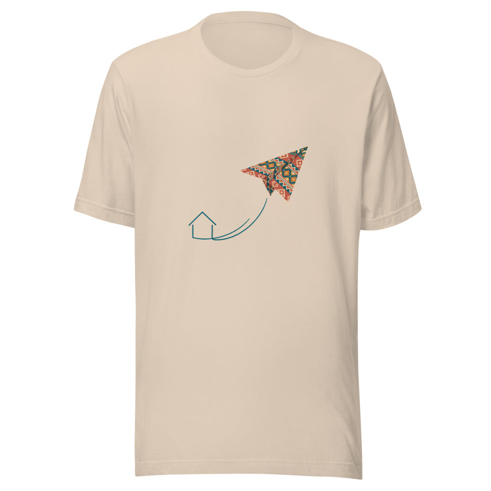 Kilim Flight Unisex T-Shirt, Roots & Talks - Soft Cream