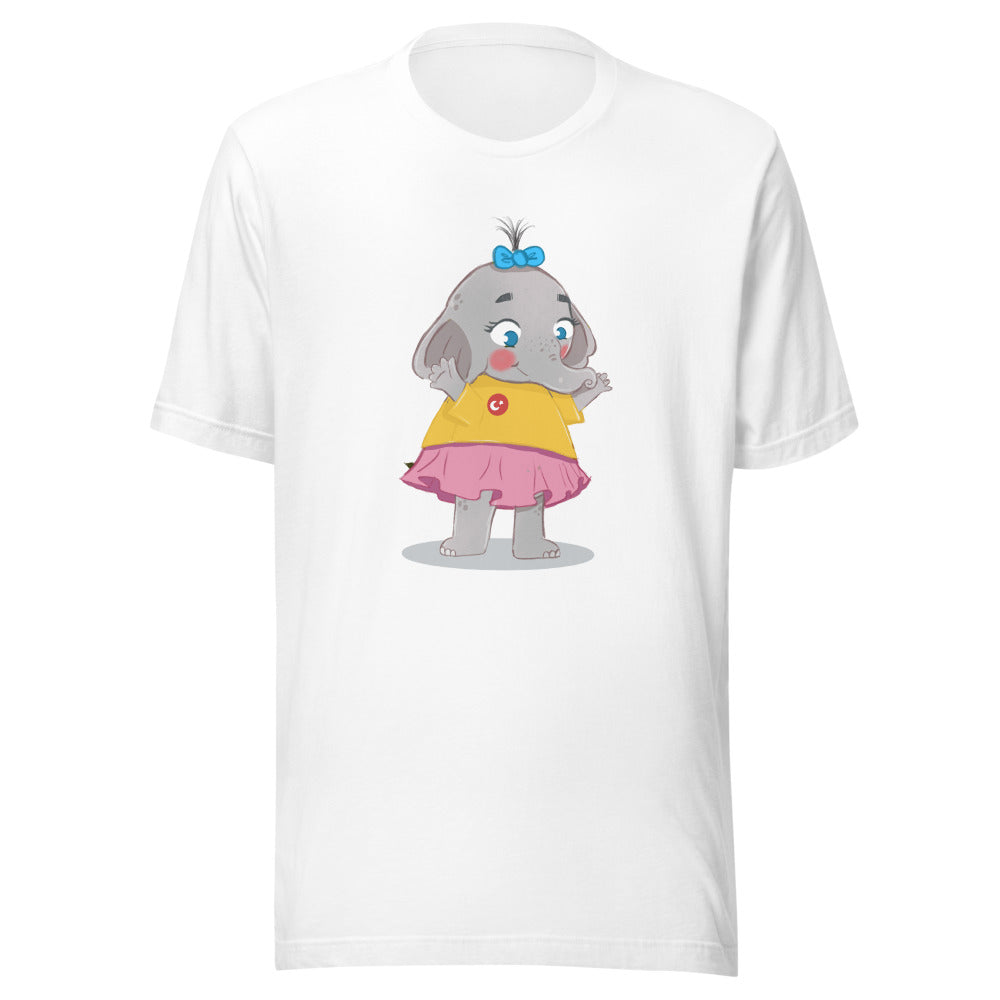 Filiz Elephant Unisex T-Shirt, Roots & Talks - White