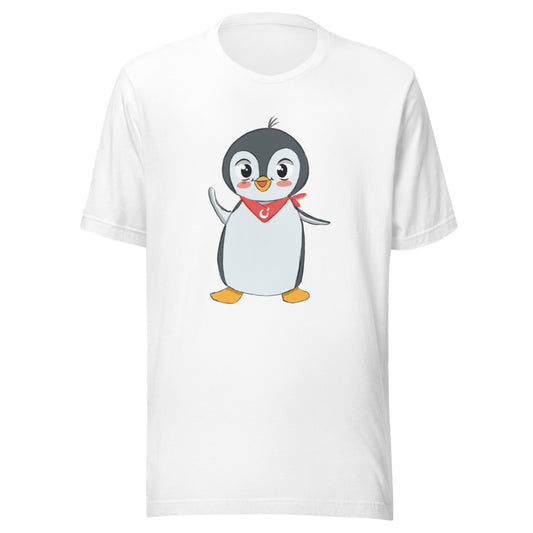 Pingucan Penguin Unisex T-Shirt, Roots & Talks - White