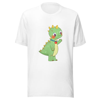 Dino Dinosaur Unisex T-Shirt, Roots & Talks - White