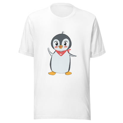 Pingucan Penguin Unisex T-Shirt, Roots & Talks - White