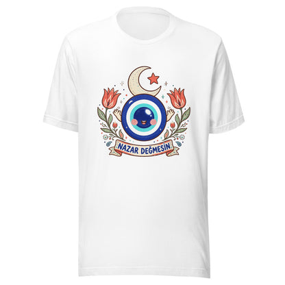 Nazar Değmesin Unisex T-Shirt, Roots & Talks - White