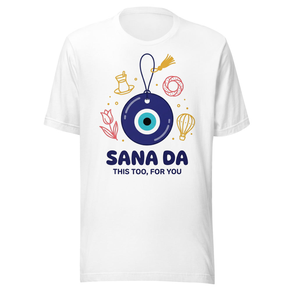 Sana Da Unisex T-Shirt, Roots & Talks - White
