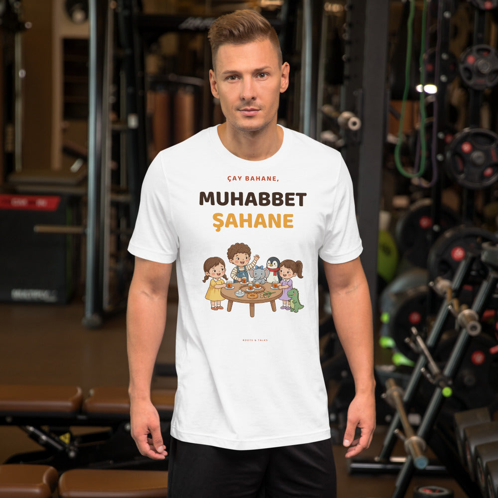 Çay Bahane, Muhabbet Şahane Unisex T-Shirt, Roots & Talks - lifestyle photo 2