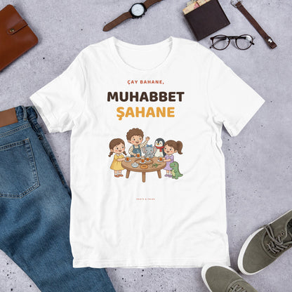 Çay Bahane, Muhabbet Şahane Unisex T-Shirt, Roots & Talks - lifestyle photo 1
