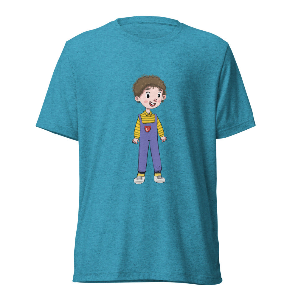 Ahmet Character Unisex Tri-Blend T-Shirt, Roots & Talks - Aqua Triblend