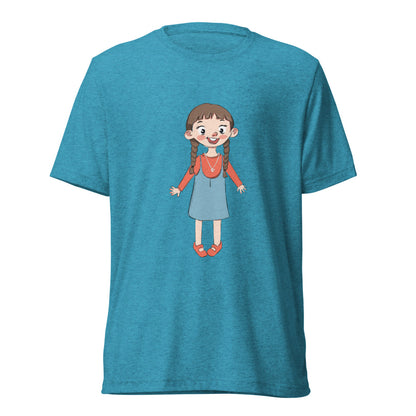 Eylül Character Unisex Tri-Blend T-Shirt, Roots & Talks - Aqua Triblend