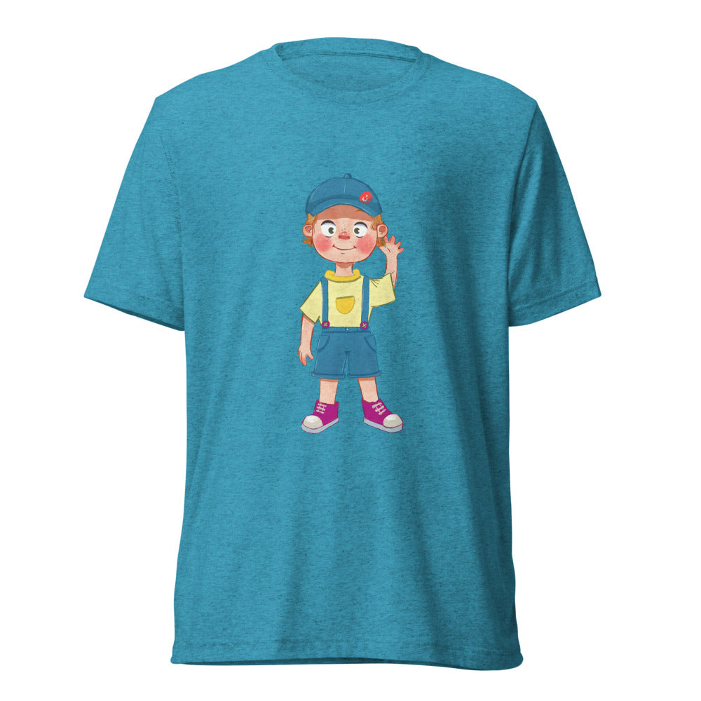 Giray Character Unisex Tri-Blend T-Shirt, Roots & Talks - Aqua Triblend