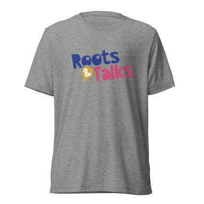 Roots & Talks Logo Unisex Tri-Blend T-Shirt - Athletic Grey Triblend