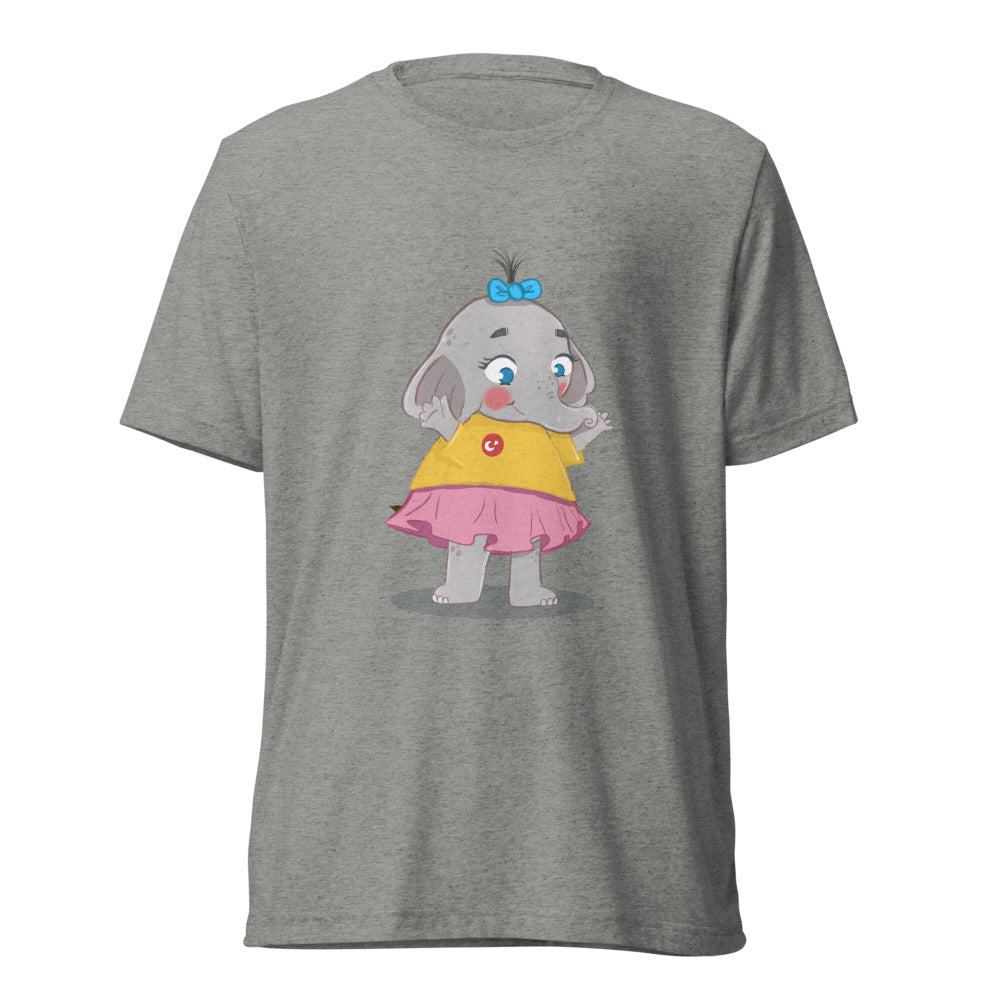 Filiz Elephant Unisex Tri-Blend T-Shirt, Roots & Talks - Athletic Grey Triblend