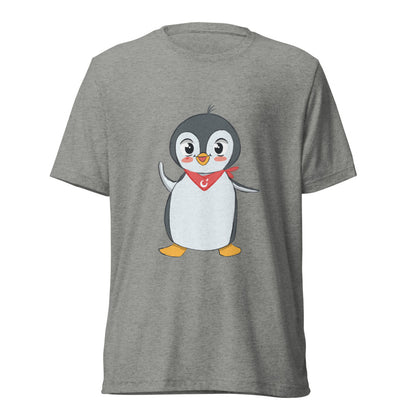 Pingucan Penguin Unisex Tri-Blend T-Shirt, Roots & Talks - Athletic Grey Triblend