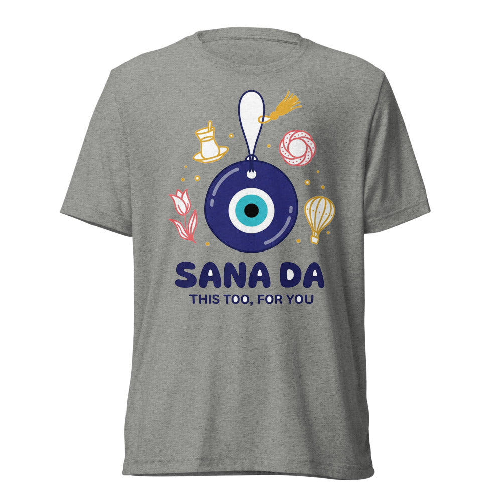 Sana Da Unisex Tri-Blend T-Shirt, Roots & Talks - Athletic Grey Triblend