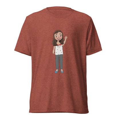 Defne Character Unisex Tri-Blend T-Shirt, Roots & Talks - Clay Triblend