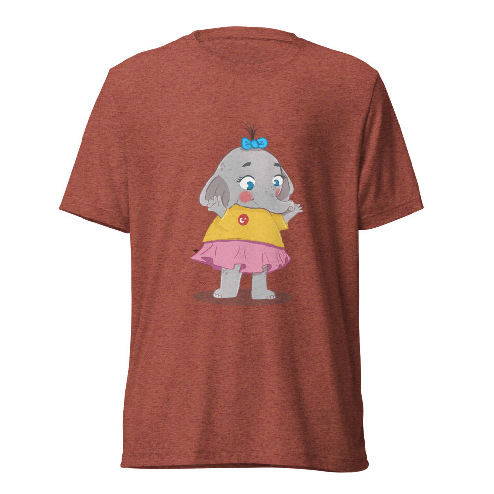 Filiz Elephant Unisex Tri-Blend T-Shirt, Roots & Talks - Clay Triblend