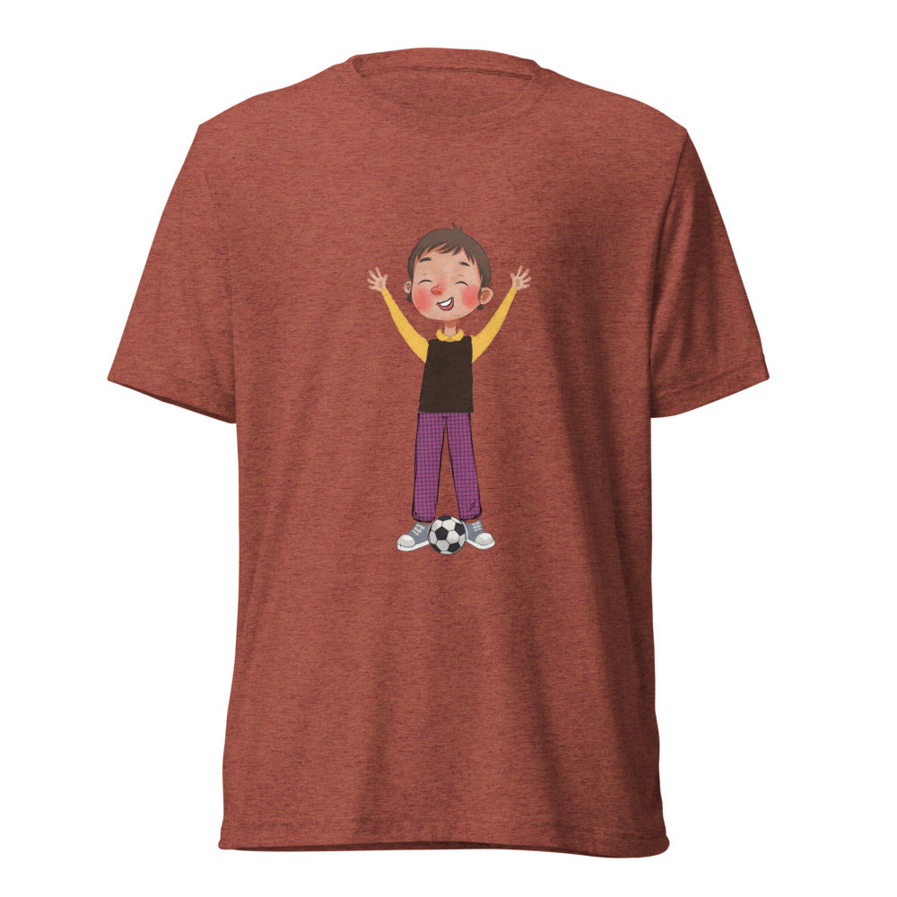 Gazi Character Unisex Tri-Blend T-Shirt, Roots & Talks - Clay Triblend