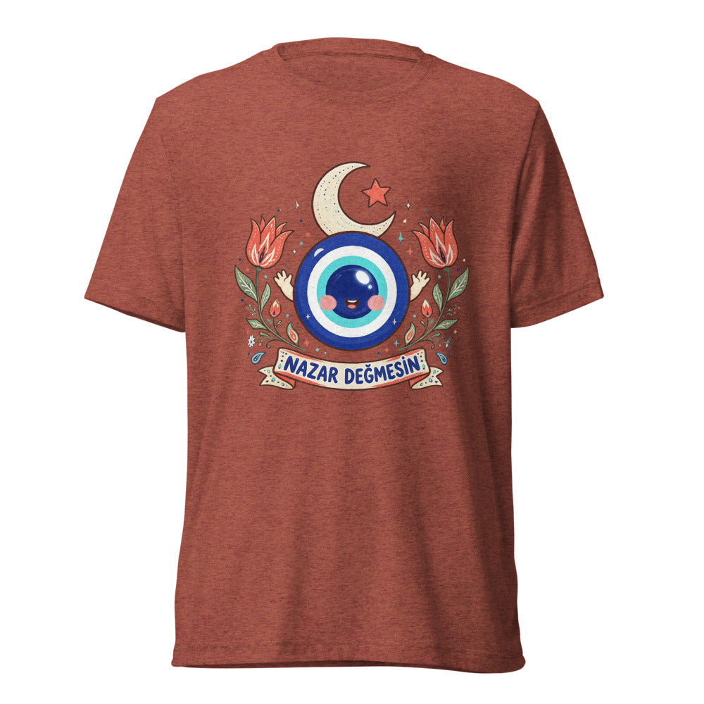 Nazar Değmesin Unisex Tri-Blend T-Shirt, Roots & Talks - Clay Triblend