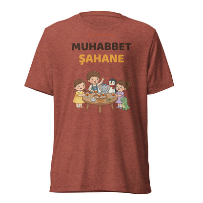 Çay Bahane, Muhabbet Şahane Unisex Tri-Blend T-Shirt, Roots & Talks - Clay Triblend