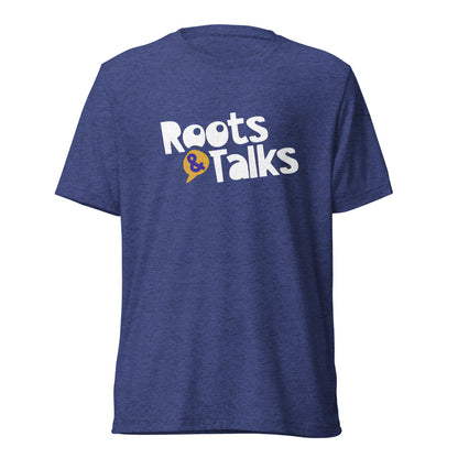Roots & Talks Logo Unisex Tri-Blend T-Shirt - Navy Triblend