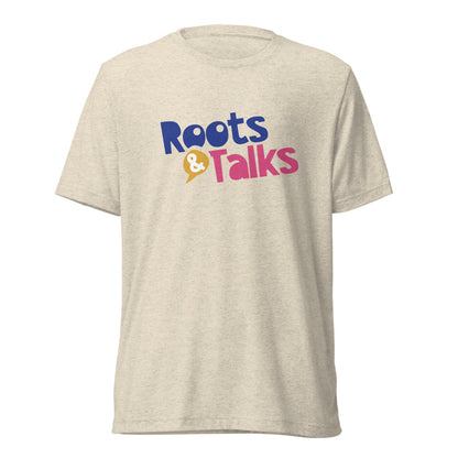 Roots & Talks Logo Unisex Tri-Blend T-Shirt - Oatmeal Triblend