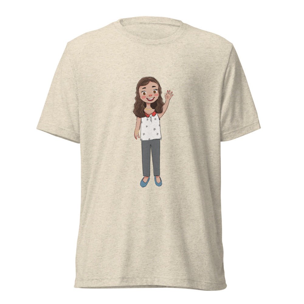 Defne Character Unisex Tri-Blend T-Shirt, Roots & Talks - Oatmeal Triblend