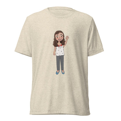 Defne Character Unisex Tri-Blend T-Shirt, Roots & Talks - Oatmeal Triblend