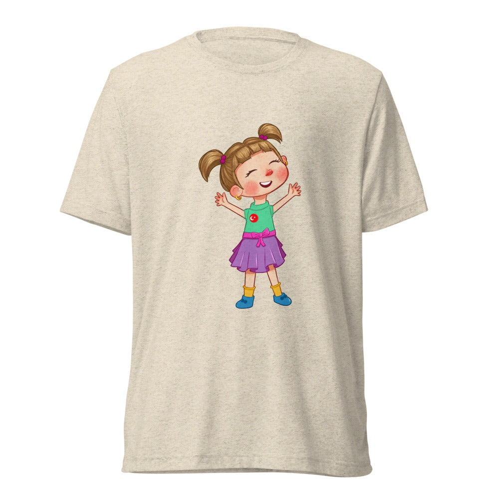 Ela Character Unisex Tri-Blend T-Shirt, Roots & Talks - Oatmeal Triblend