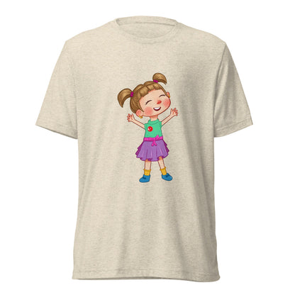 Ela Character Unisex Tri-Blend T-Shirt, Roots & Talks - Oatmeal Triblend
