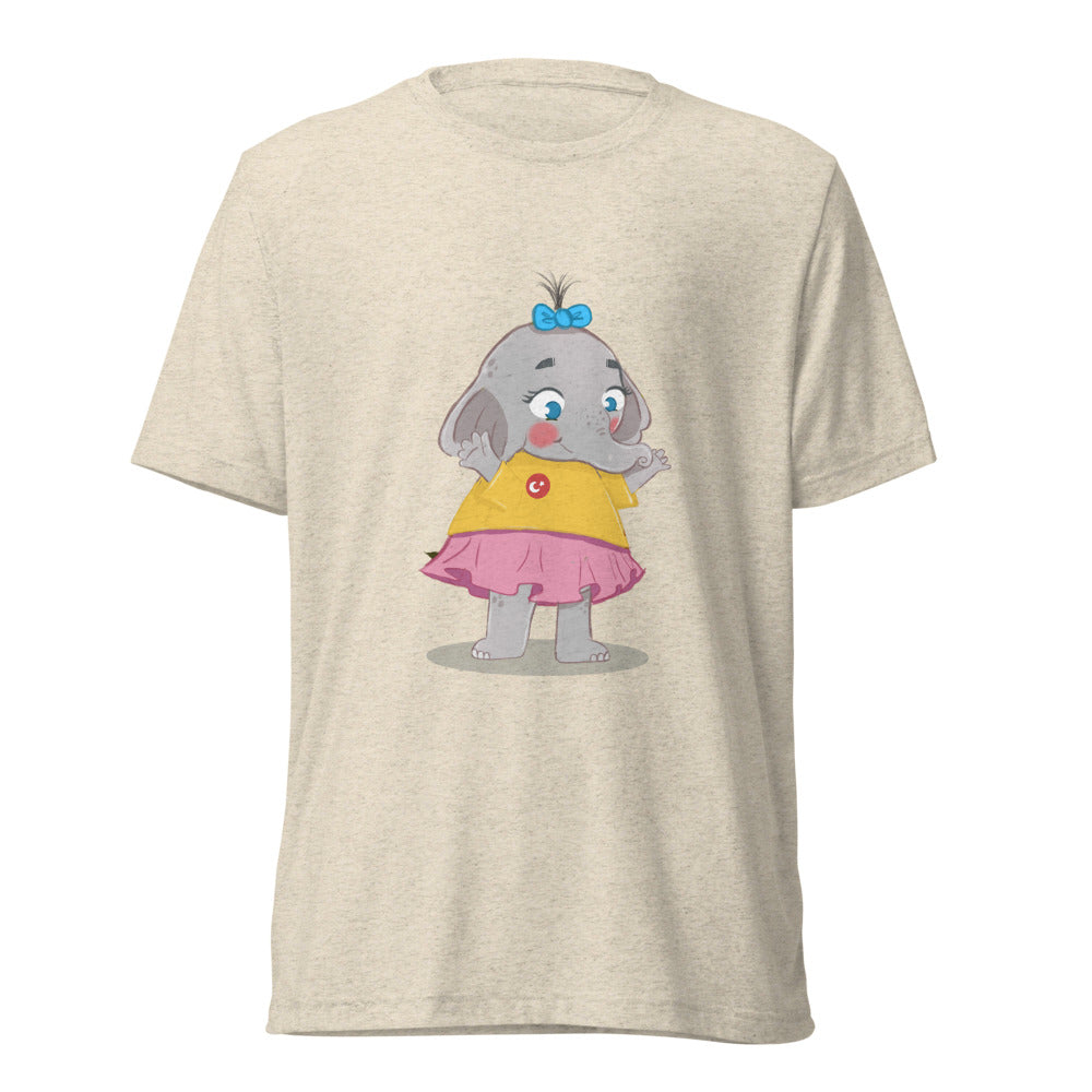Filiz Elephant Unisex Tri-Blend T-Shirt, Roots & Talks - Oatmeal Triblend