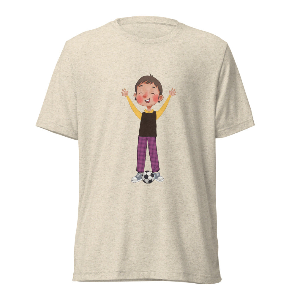 Gazi Character Unisex Tri-Blend T-Shirt, Roots & Talks - Oatmeal Triblend