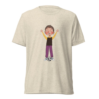 Gazi Character Unisex Tri-Blend T-Shirt, Roots & Talks - Oatmeal Triblend