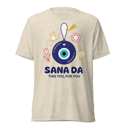 Sana Da Unisex Tri-Blend T-Shirt, Roots & Talks - Oatmeal Triblend
