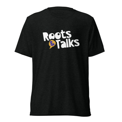 Roots & Talks Logo Unisex Tri-Blend T-Shirt - Solid Black Triblend