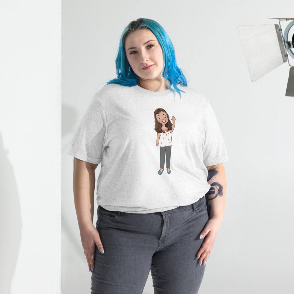 Defne Character Unisex Tri-Blend T-Shirt, Roots & Talks - lifestyle photo 2