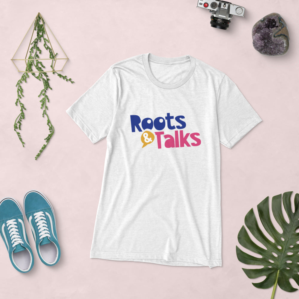 Roots & Talks Logo Unisex Tri-Blend T-Shirt - lifestyle photo 1
