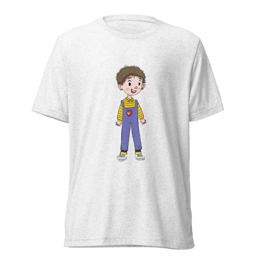 Ahmet Character Unisex Tri-Blend T-Shirt, Roots & Talks - Solid White Triblend
