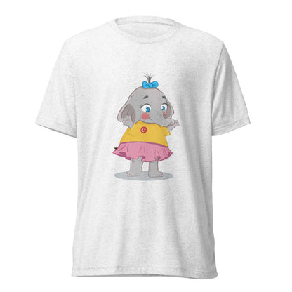 Filiz Elephant Unisex Tri-Blend T-Shirt, Roots & Talks - Solid White Triblend