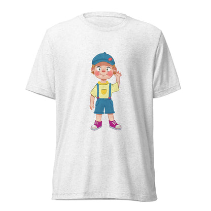 Giray Character Unisex Tri-Blend T-Shirt, Roots & Talks - Solid White Triblend