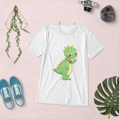 Dino Dinosaur Unisex Tri-Blend T-Shirt, Roots & Talks - lifestyle photo 1