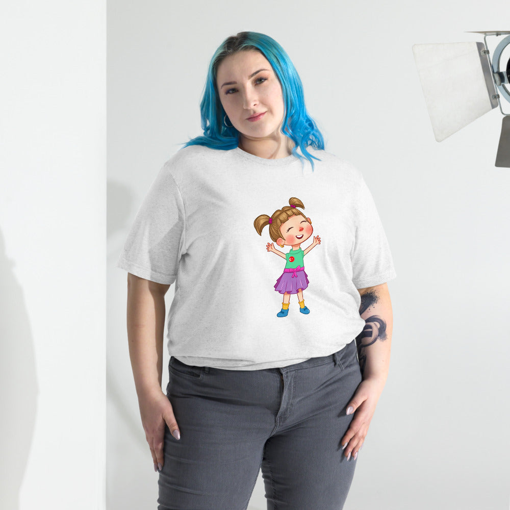 Ela Character Unisex Tri-Blend T-Shirt, Roots & Talks - lifestyle photo 2