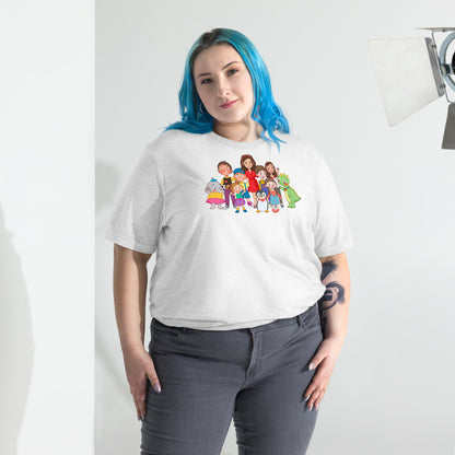 All the Characters Together Unisex Tri-Blend T-Shirt, Roots & Talks - lifestyle photo 2
